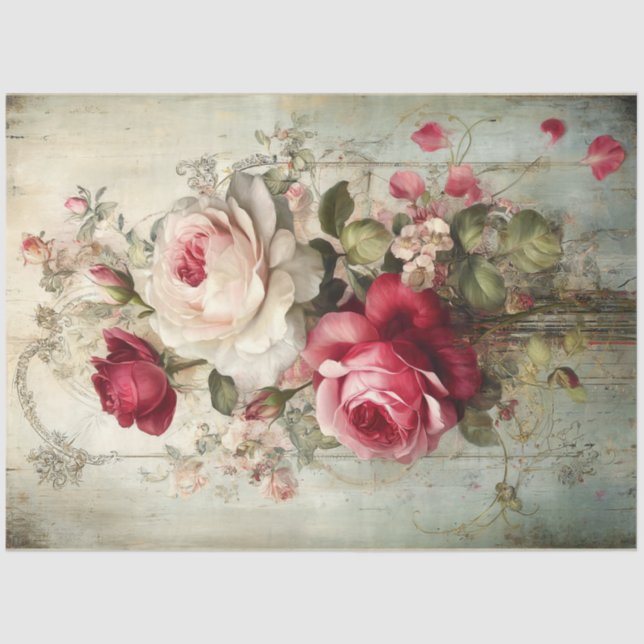 Papel De Seda Hermosos Rosas de la colección Beauty (Anverso)