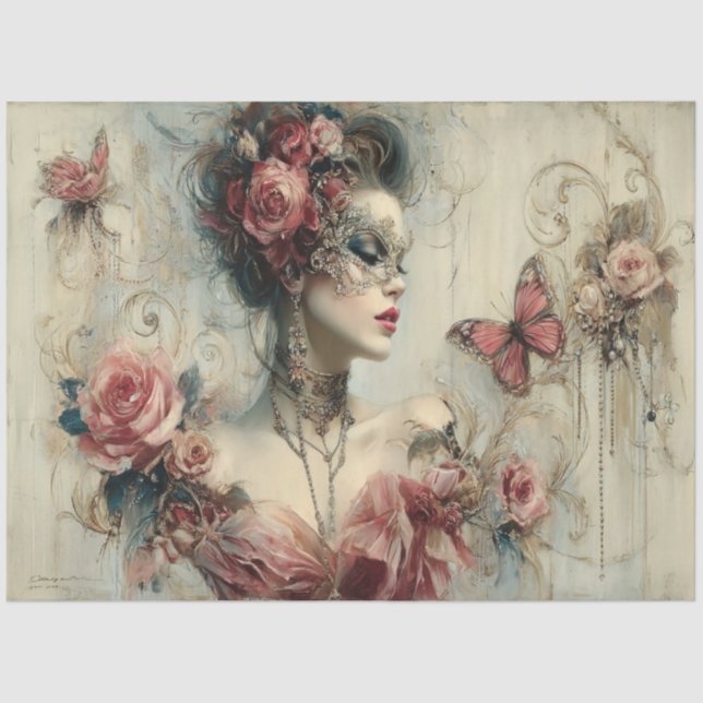 Papel De Seda Hermosos Rosas de la colección Beauty (Anverso)