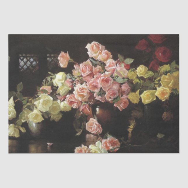 Papel De Seda Hermosos Rosas (por Joseph DeCamp) (Anverso)