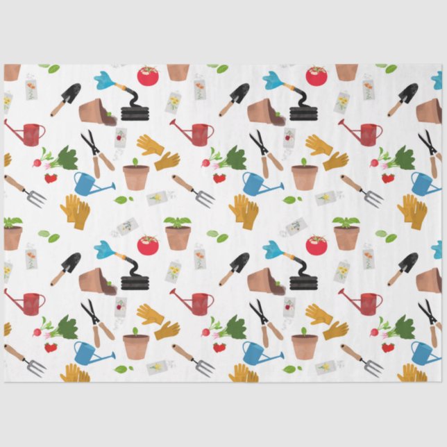 Papel De Seda Herramientas de jardinería Planta Jardinería Patró (Anverso)