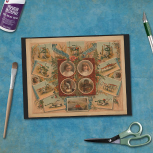 Papel De Seda Herramientas de labranza decoupage efímero del gra