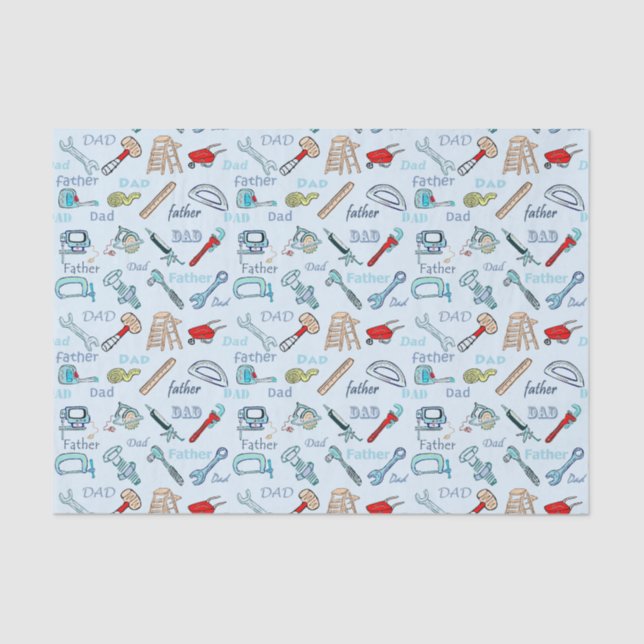 Papel De Seda Herramientas del día de padre (Anverso)