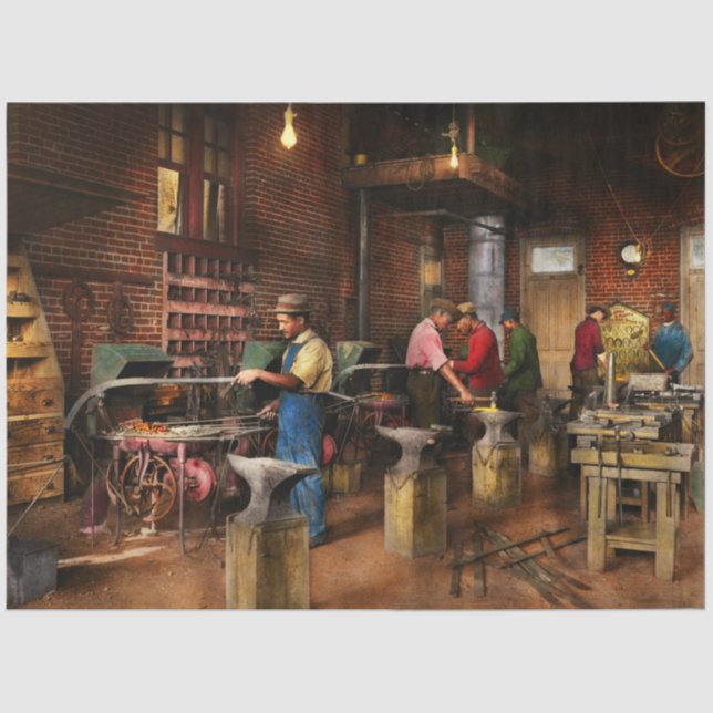 Papel De Seda Herrero - Escuela de herrería 1899 (Anverso)