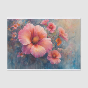 Papel De Seda Hibiscus en una acuarela de ambiente rústico