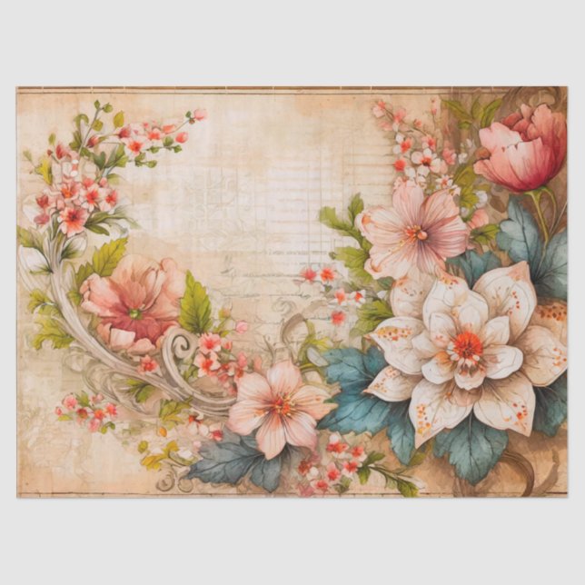 Papel De Seda Hibiscus Flowers (Anverso)