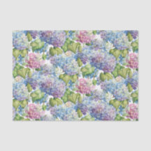 Hidrangea azul rosada en patrón floral en flor