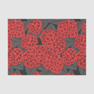 Papel De Seda Hidrangea roja