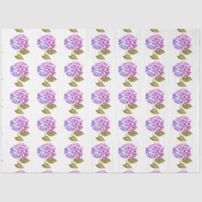 Papel De Seda Hidrangea Watercolor Series Design 14 (Anverso)