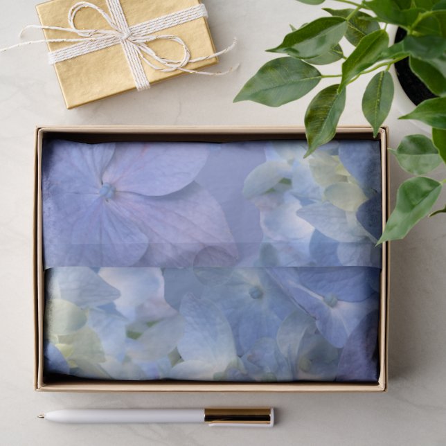 Papel De Seda Hidrangeas azules en flor (Regalo )