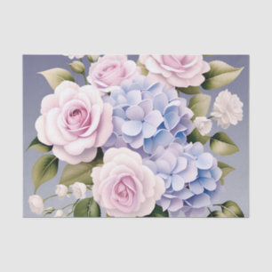 Papel De Seda Hidrangeas y flores de Rosa de buen gusto