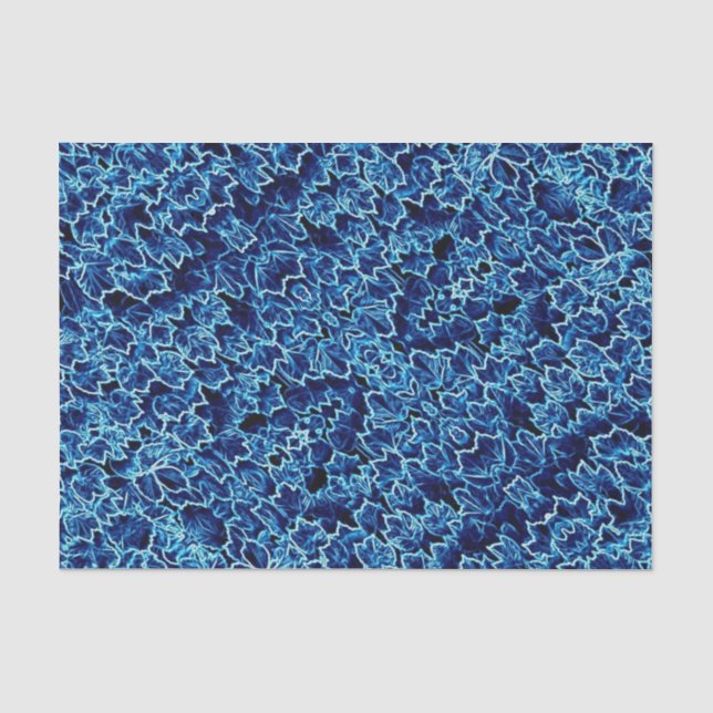 Papel De Seda Hiedra Azul Escarchada (Anverso)