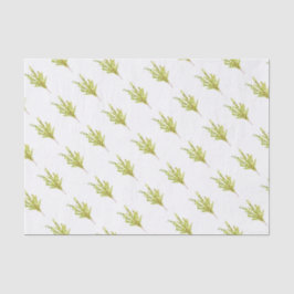 Papel De Seda Hierbas de tomillo Plantas Botánicas Acuarela Verd