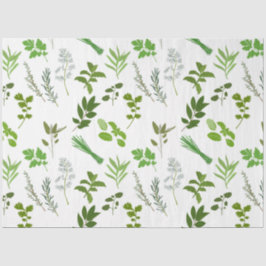 Papel De Seda Hierbas verdes del jardín culinario de cocina verd