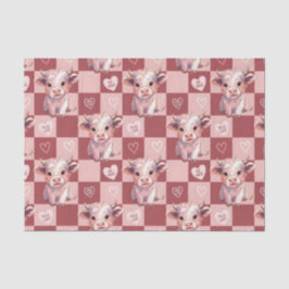 Papel De Seda Highland Cow Pink Candy Hearts Valentine Gift Fill