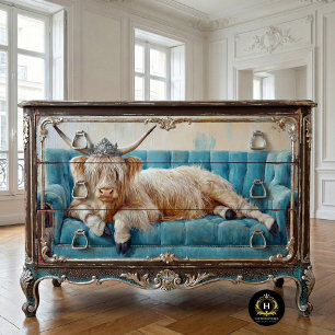 Papel De Seda Highland Cow Rustic Boho Sofa Spa Decoupage