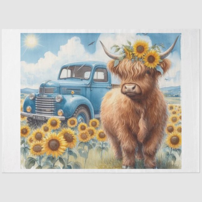 Papel De Seda Highland de acuarela (Anverso)