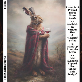 Papel De Seda Highland Hare, Red Tartan Cloak EG8R Decoupage