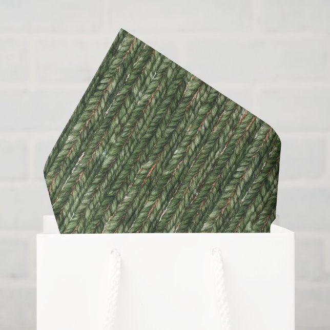Papel De Seda Hilos Verdes Tejidos Falsos (Bolsa de regalo)