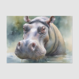 Papel De Seda Hippo acuarela etérea