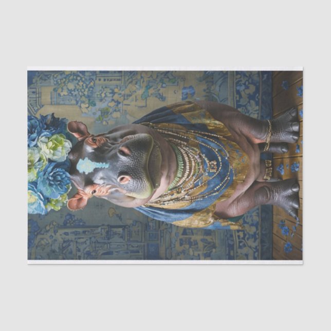 Papel De Seda Hippo Blooms (Anverso)