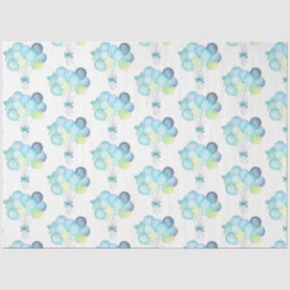 Papel De Seda Hippo Cumpleaños azul suave