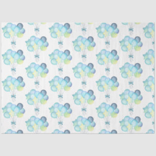 Papel De Seda Hippo Cumpleaños azul suave