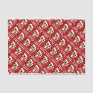 Papel De Seda Hipster Holiday Fox Glasses Navidades de animales