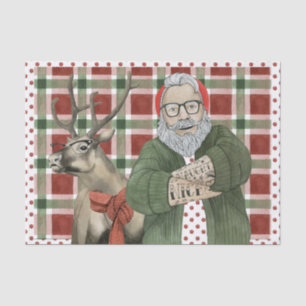 Papel De Seda Hipster Santa Collection
