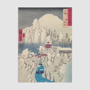 Papel De Seda Hiroshige Utagawa - Nieve sobre el Monte Haruna