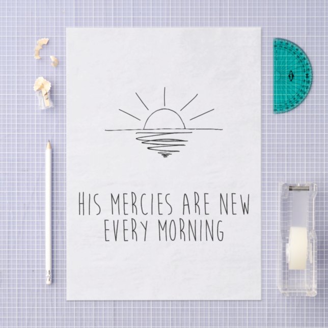 Papel De Seda His Mercies Are New Every Morning (Artesanía)