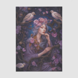 Papel De Seda Historia de Fantasía de la Doncella Floral Encanta
