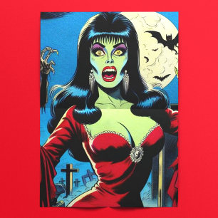 Papel De Seda Historietas de mujeres con vampiros retro