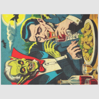 Papel De Seda Historietas de vampiros de horror vintage