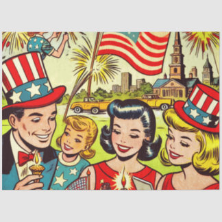 Papel De Seda Historietas familiares del 4 de julio