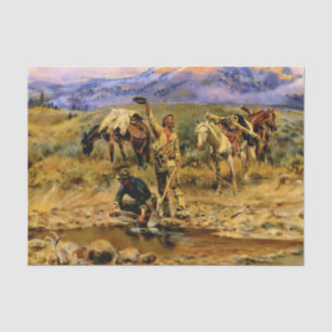 Papel De Seda "Hitting Pay Dirt" de Charles M Russell