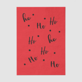 Papel De Seda Ho Ho Ho Christmas Red Background