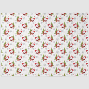 Papel De Seda Ho Ho Ho Ho Santa y los árboles navideños