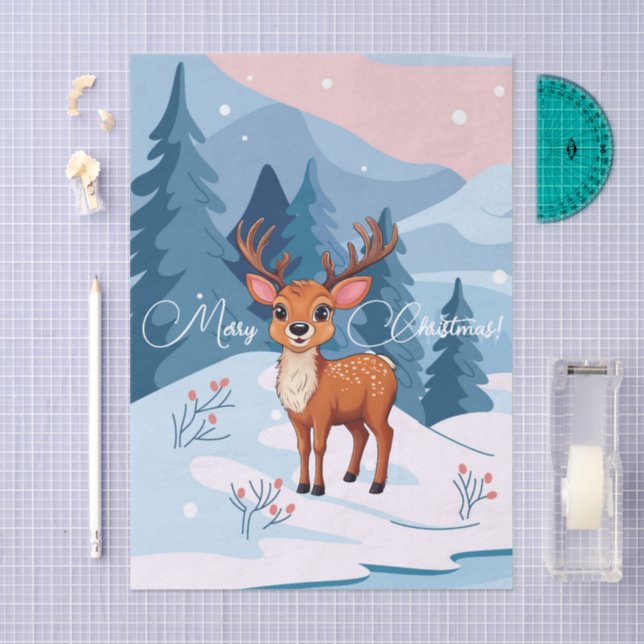 Papel De Seda Ho-Ho-Ho! It's a Reindeer  (Artesanía)