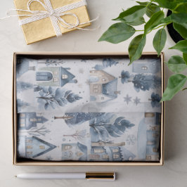 Papel De Seda Hogares de Navidades de la Tierra del Invierno Cum