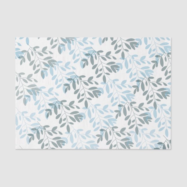 Papel De Seda Hoja botánica floral abstracta moderna (Anverso)