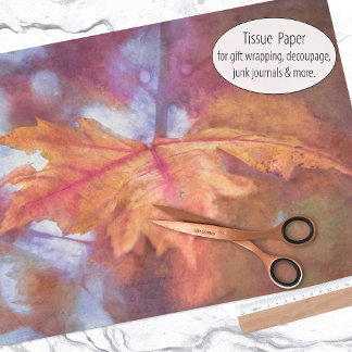 Papel De Seda Hoja de arce Bella Artes en otoño