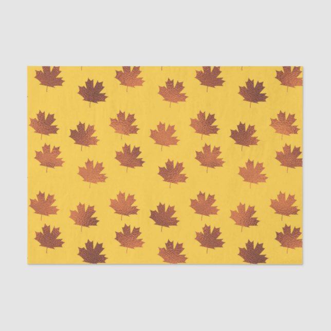 Papel De Seda Hoja de arce (serie 38 de diseño amarillo/Naranja) (Anverso)