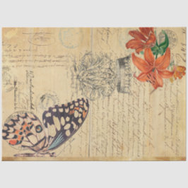 Papel De Seda Hoja de desacoplamiento de la mariposa Boho 18lb