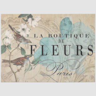 Papel De Seda Hoja de descomposición de aves de la Boutique