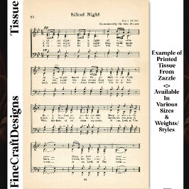 Papel De Seda Hoja de la noche silenciosa Música DU7 Decoupage
