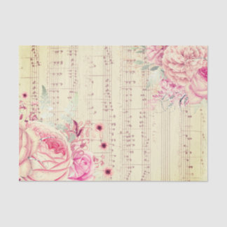 Papel De Seda hoja de música de ramo