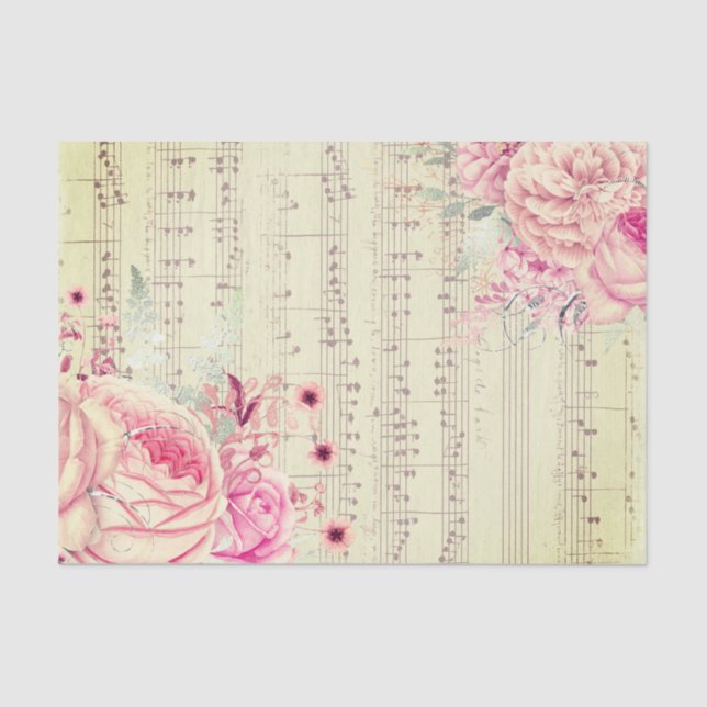 Papel De Seda hoja de música de ramo (Anverso)