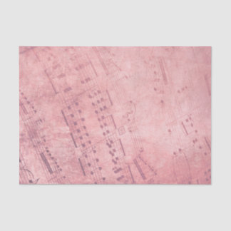 Papel De Seda hoja de música dorada rosa vintage