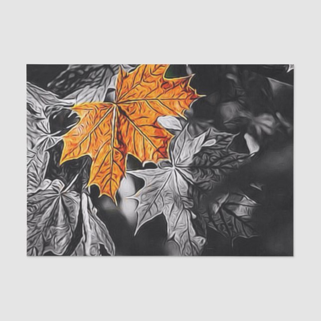 Papel De Seda Hoja de otoño (Anverso)
