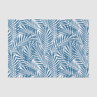 Papel De Seda Hoja de palmera azul tropical